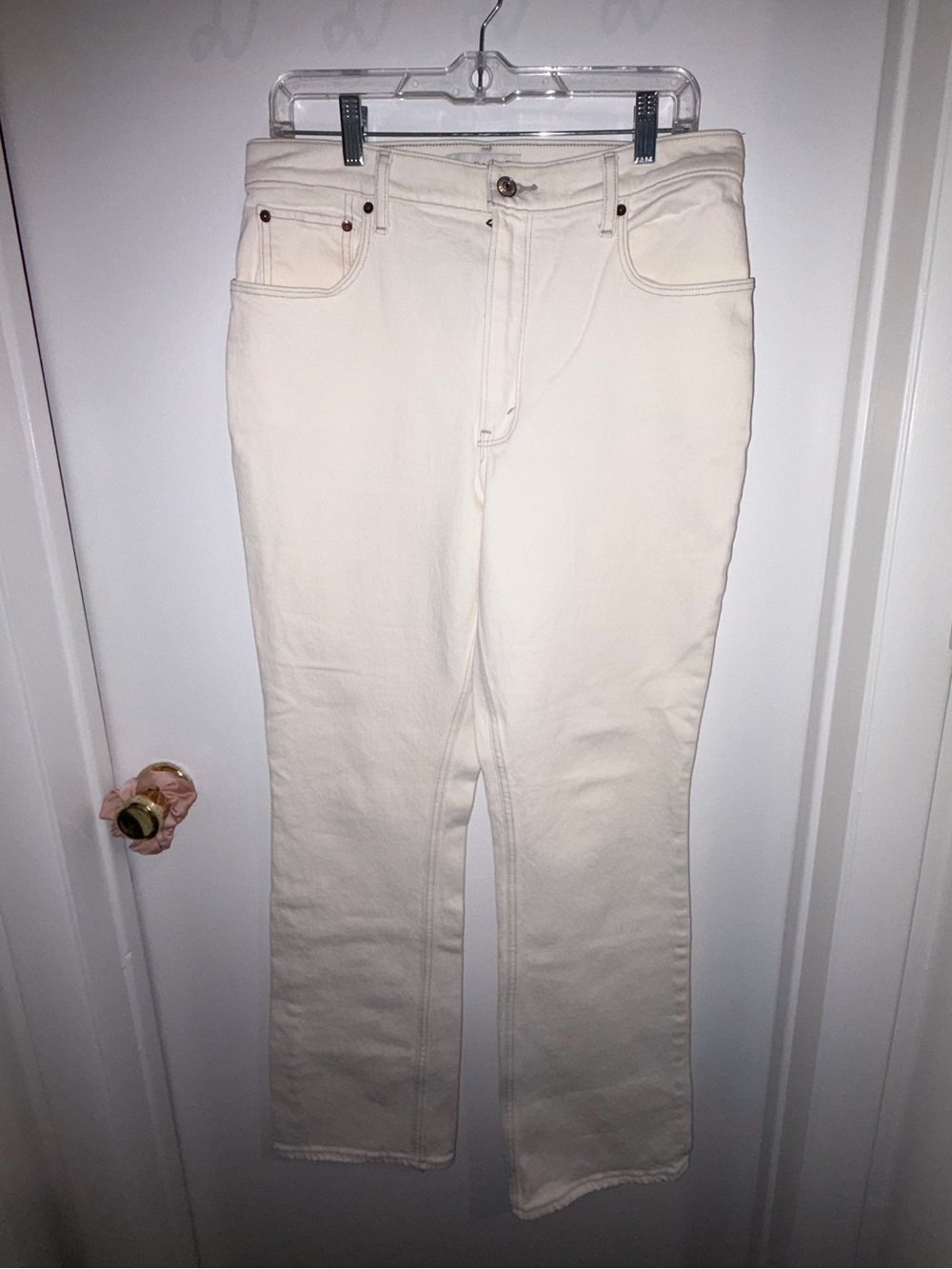 Abercrombie & Fitch Cream 70s Vintage Flare- Ultra High Rise